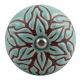 Amarylis Floral Etched Ceramic Wine Stopper (Pack Of One Piece)
